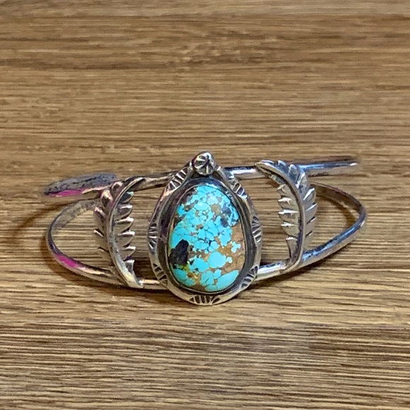 Vintage Turquoise Sterling Silver Cuff Bracelet